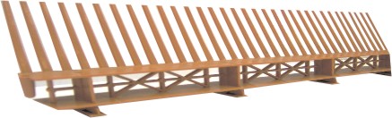 Fésűs eresszellőző elem